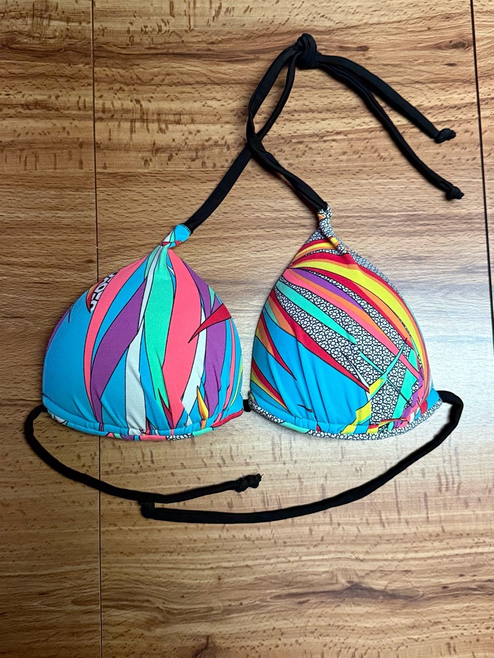 Women’s Multicolor Padded Triangle Brazilian Bikini Top - Swim Swimwear